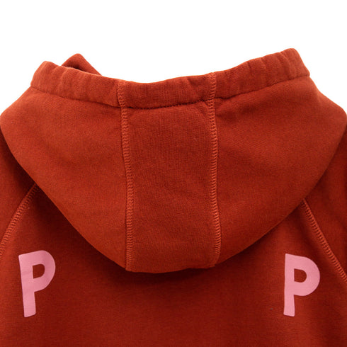 POP Trading Company Logo Hooded Sweat Fired Brick/Mesa Rose POPAW23_01-011 Degli Uberti